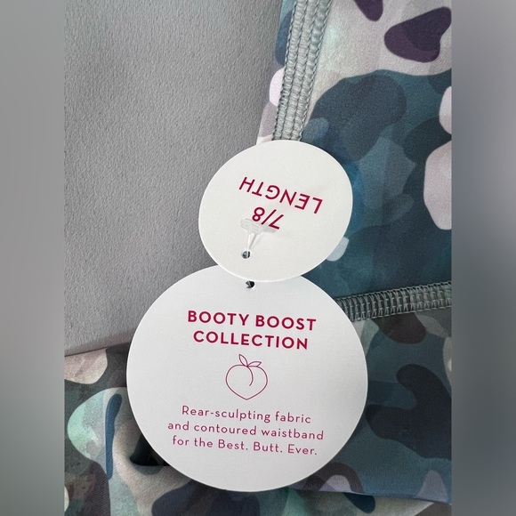 Spanx Booty Boost Women Sz Medium Active Printed 7/8 Leggings Painted Camo Pink - Picture 7 of 12